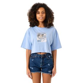 Tshirthane Babymonster Forever Bebe Mavi Kadın Crop