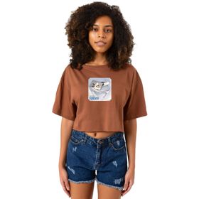 Tshirthane Babymonster Forever Kahverengi Kadın Crop