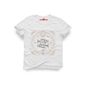 Tshirthane Balık Burcu Pisces Beyaz Erkek Tshirt