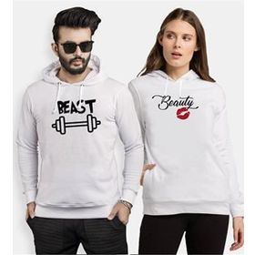 Tshirthane Beast Beauty Dumbell Öpücük Sevgili Kombinleri Sweatshirt