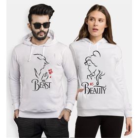 Tshirthane Beast Beauty Gül Sevgili Kombinleri Sweatshirt