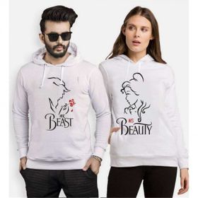 Tshirthane Beast Beauty Gül Sevgili Kombinleri Sweatshirt