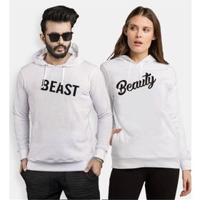 Tshirthane Beast Beauty Sevgili Kombinleri Sweatshirt
