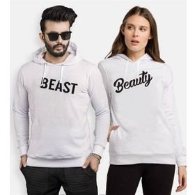 Tshirthane Beast Beauty Sevgili Kombinleri Sweatshirt