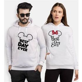 Tshirthane Best Day Ever 2'li Sevgili Sweatshirt