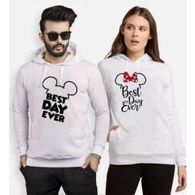 Tshirthane Best Day Ever 2'li Sevgili Sweatshirt