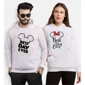Tshirthane Best Day Ever 2'li Sevgili Sweatshirt