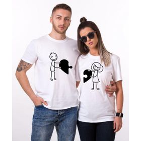 Tshirthane Birleşen Kalpler Sevgili Kombinleri T-shirt Kombini