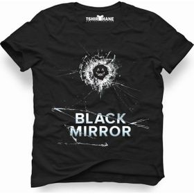 Tshirthane Black Mirror Cover Siyah Erkek Tshirt