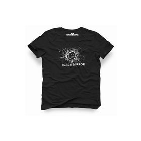 Tshirthane Black Mirror Logo Siyah Erkek Tshirt