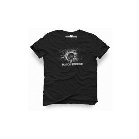 Tshirthane Black Mirror Logo Siyah Erkek Tshirt