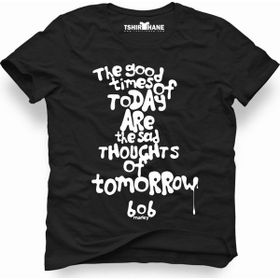 Tshirthane Bob Marley The Good Time Of Today Siyah Erkek Tshirt
