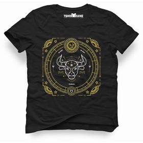 Tshirthane Boğa Burcu Taurus Siyah Erkek Tshirt