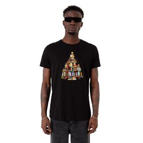 Tshirthane Book Lovers Christmas Siyah Erkek T-shirt
