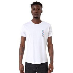 Tshirthane Bordo Mavi Dna Beyaz Erkek T-shirt