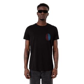 Tshirthane Bordo Mavi Parmak İzi Siyah Erkek T-shirt