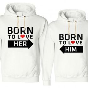 Tshirthane Born 2'li Sevgili Sweatshirt