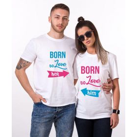 Tshirthane Born To Love Sevgili Kombinleri T-shirt Kombini