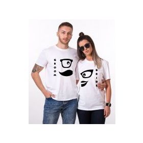 Tshirthane Bride Groom Sevgili Kombinleri T-shirt Kombini