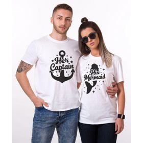 Tshirthane Captain Mermaid Sevgili Kombinleri T-shirt Kombini