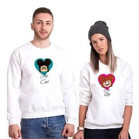 Tshirthane Carl Ellie 2'li Sevgili Sweatshirt