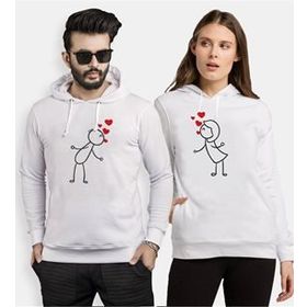 Tshirthane Cat Kapşonlu 2'li Sevgili Sweatshirt