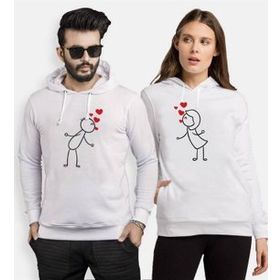 Tshirthane Cat Kapşonlu 2'li Sevgili Sweatshirt