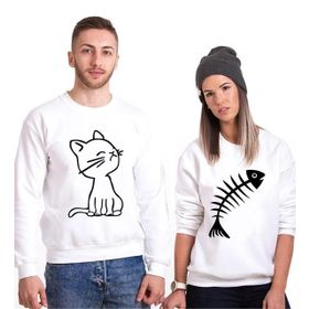 Tshirthane Cat Sevgili Kombinleri Sweatshirt Kombini