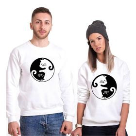 Tshirthane Cat Sevgili Kombinleri Sweatshirt Kombini