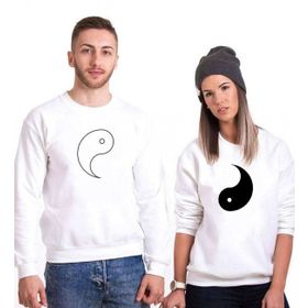 Tshirthane Cat Yingyang 2'li Sevgili Sweatshirt