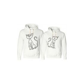 Tshirthane Cats Love Sevgili Kombinleri Sweatshirt Kombini