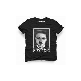 Tshirthane Charlie Chaplie Portre Siyah Erkek Tshirt