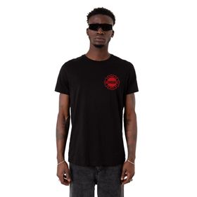 Tshirthane Chicago Fire Logo Siyah Erkek T-shirt