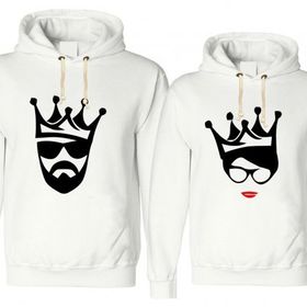 Tshirthane Cool King Queen 2'li Sevgili Sweatshirt
