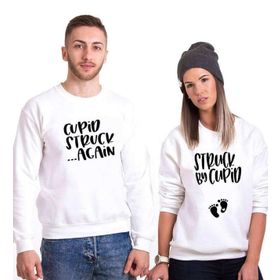 Tshirthane Cupid Struck Agin 2'li Sevgili Sweatshirt