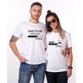 Tshirthane Dad To Be Baby 2'li Sevgili T-shirt