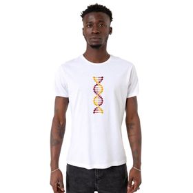 Tshirthane DNA Sarı Kırmızı Beyaz Bisiklet Yaka Erkek T-shirt