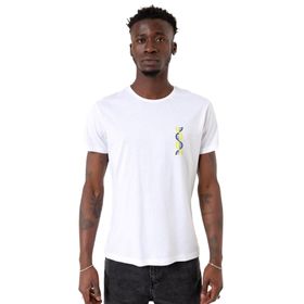Tshirthane DNA Sarı Lacivert Beyaz Bisiklet Yaka Erkek T-shirt