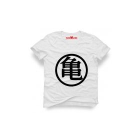 Tshirthane Dragon Ball Saiyan Logo Beyaz Erkek T-shirt