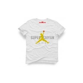Tshirthane Dragon Ball Super Saiyan Air Beyaz Erkek Tshirt