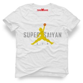 Tshirthane Dragon Ball Super Saiyan Air Beyaz Erkek Tshirt