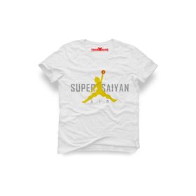 Tshirthane Dragon Ball Super Saiyan Air Beyaz Erkek Tshirt
