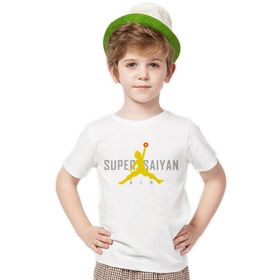 Tshirthane Dragon Ball Super Saiyan Air Beyaz Erkek Tshirt