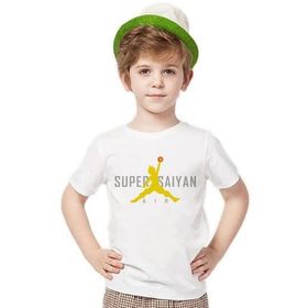 Tshirthane Dragon Ball Super Saiyan Air Beyaz Erkek Tshirt