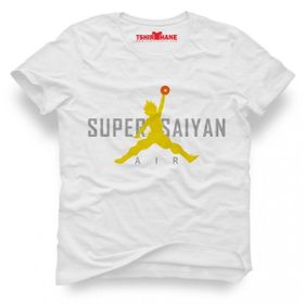 Tshirthane Dragon Ball Super Saiyan Air Beyaz Erkek Tshirt