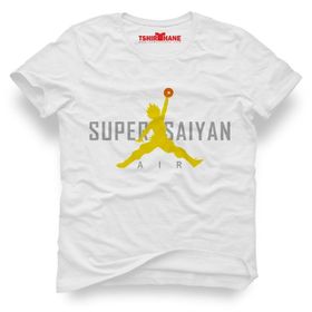 Tshirthane Dragon Ball Super Saiyan Air Beyaz Erkek Tshirt