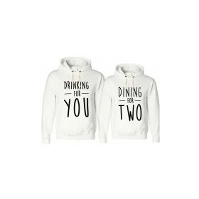 Tshirthane Drinking For You Dining For Two 2'li Sevgili Sweatshirt
