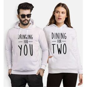 Tshirthane Drinking For You Dining For Two 2'li Sevgili Sweatshirt