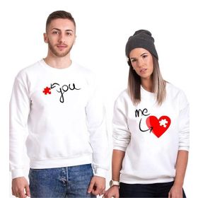 Tshirthane Eksik Parçam Puzzle 2'li Sevgili Sweatshirt