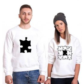 Tshirthane Eksik Parçam Puzzle 2'li Sevgili Sweatshirt